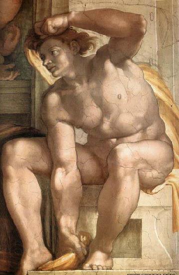 Michelangelo Buonarroti Ignudo Norge oil painting art
